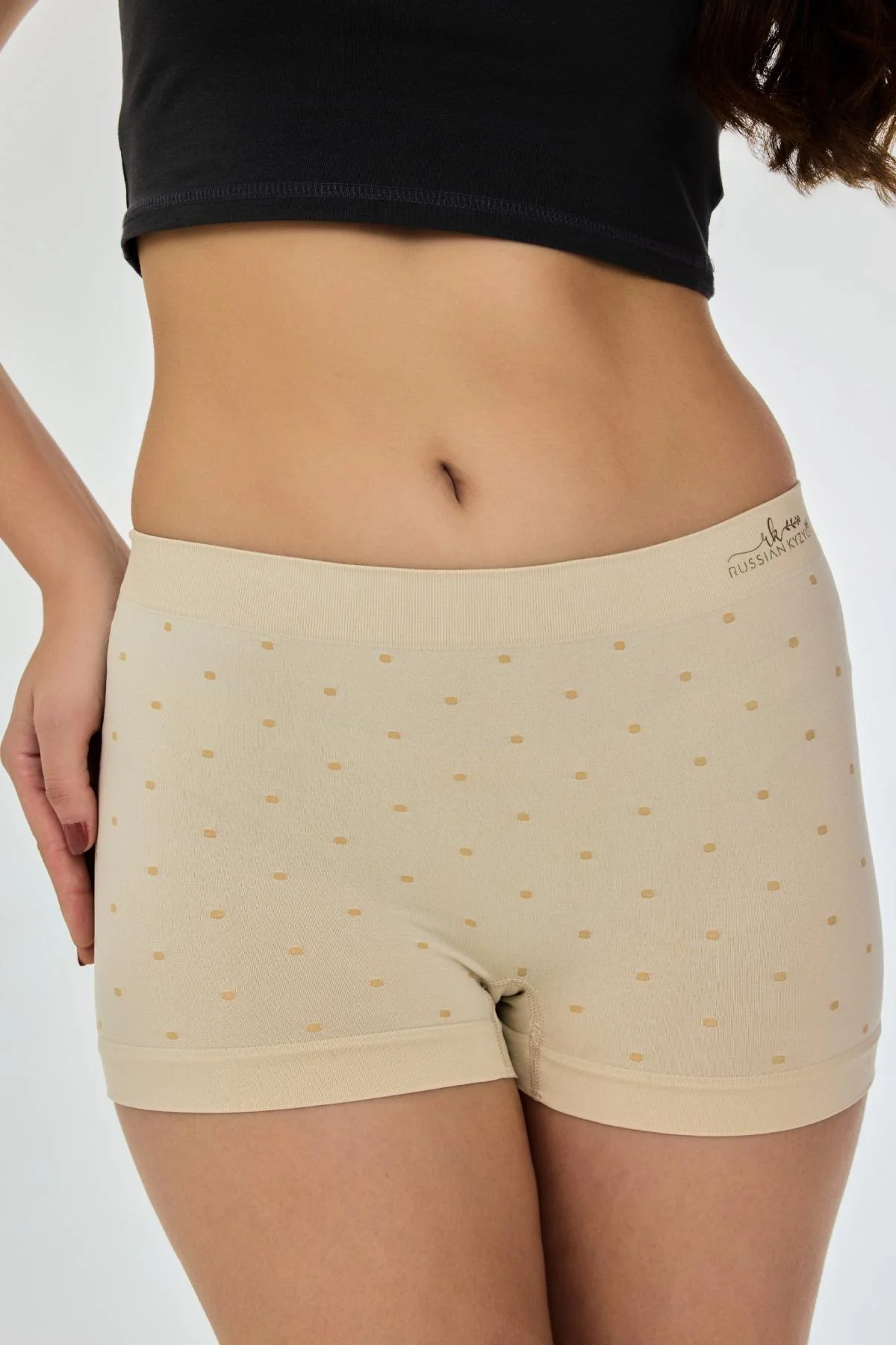 Buy Knitted Seamless Mid Rise No Dig Waistband Ultralight 4 Way Stretch Luxe Boyshorts 2 Pack