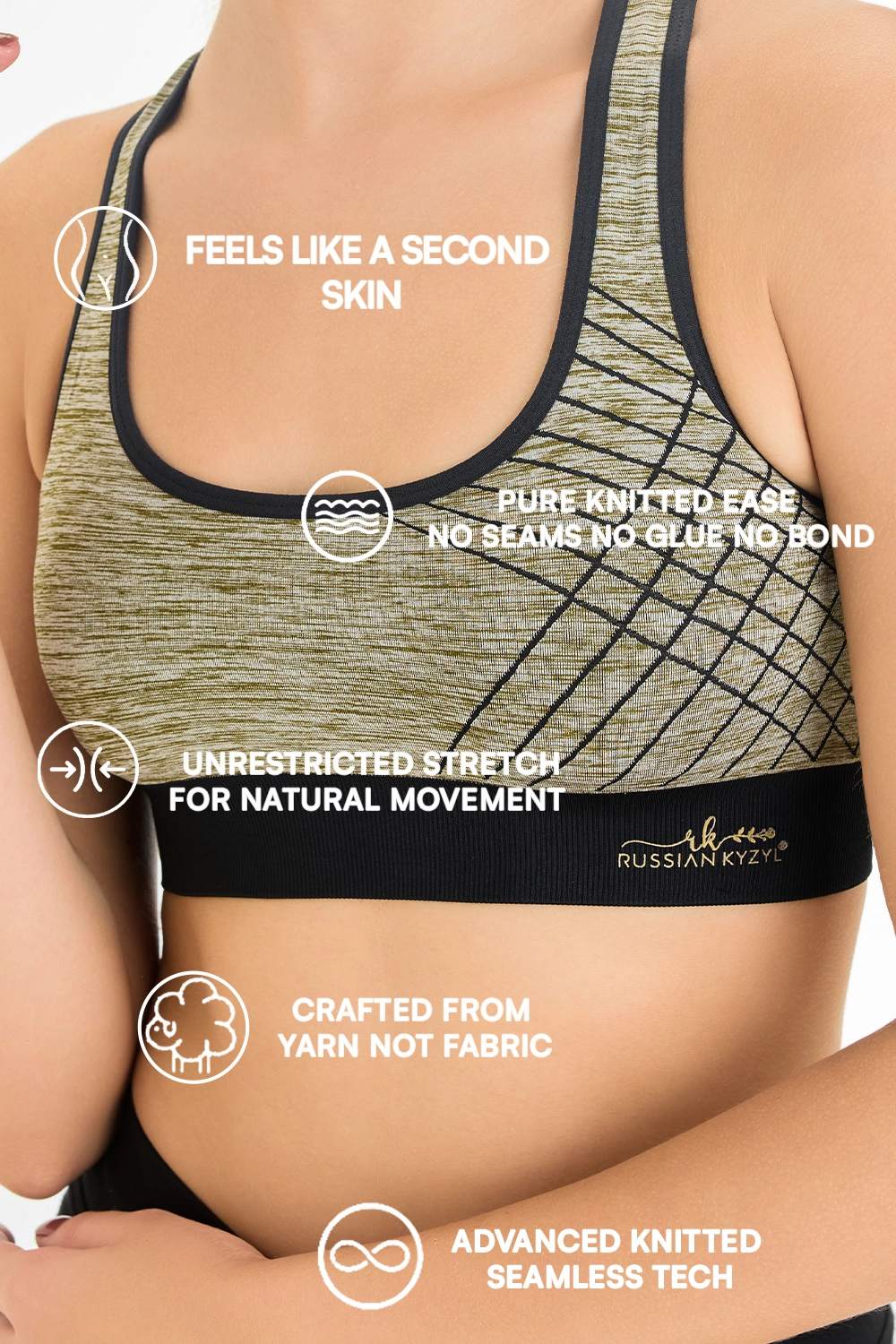 Buy Knitted Seamless Move-Easy Racerback Medium Impact Removable Pad Sports Bra