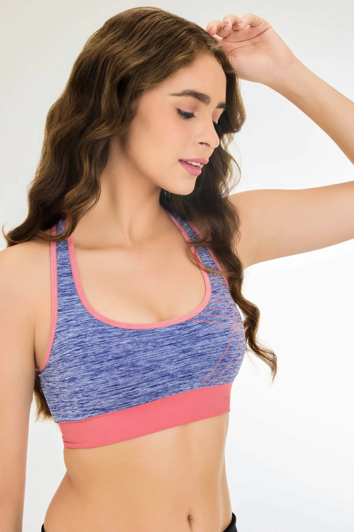 Buy Knitted Seamless Move-Easy Racerback Medium Impact Removable Pad Sports Bra
