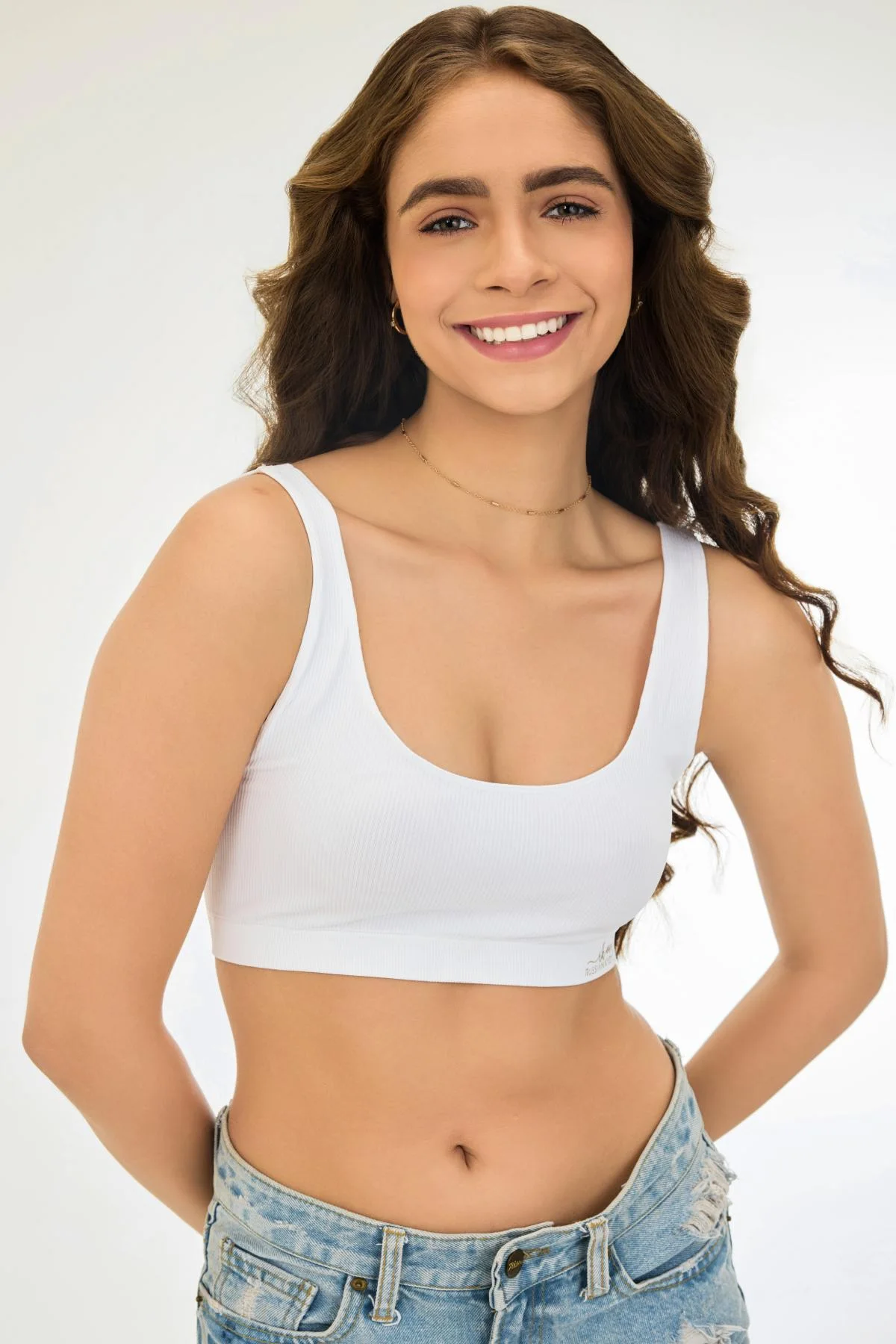 Buy Knitted Seamless Easy Slip-On Elastane Band Air-Light Non-Padded Ribbed Crop Top