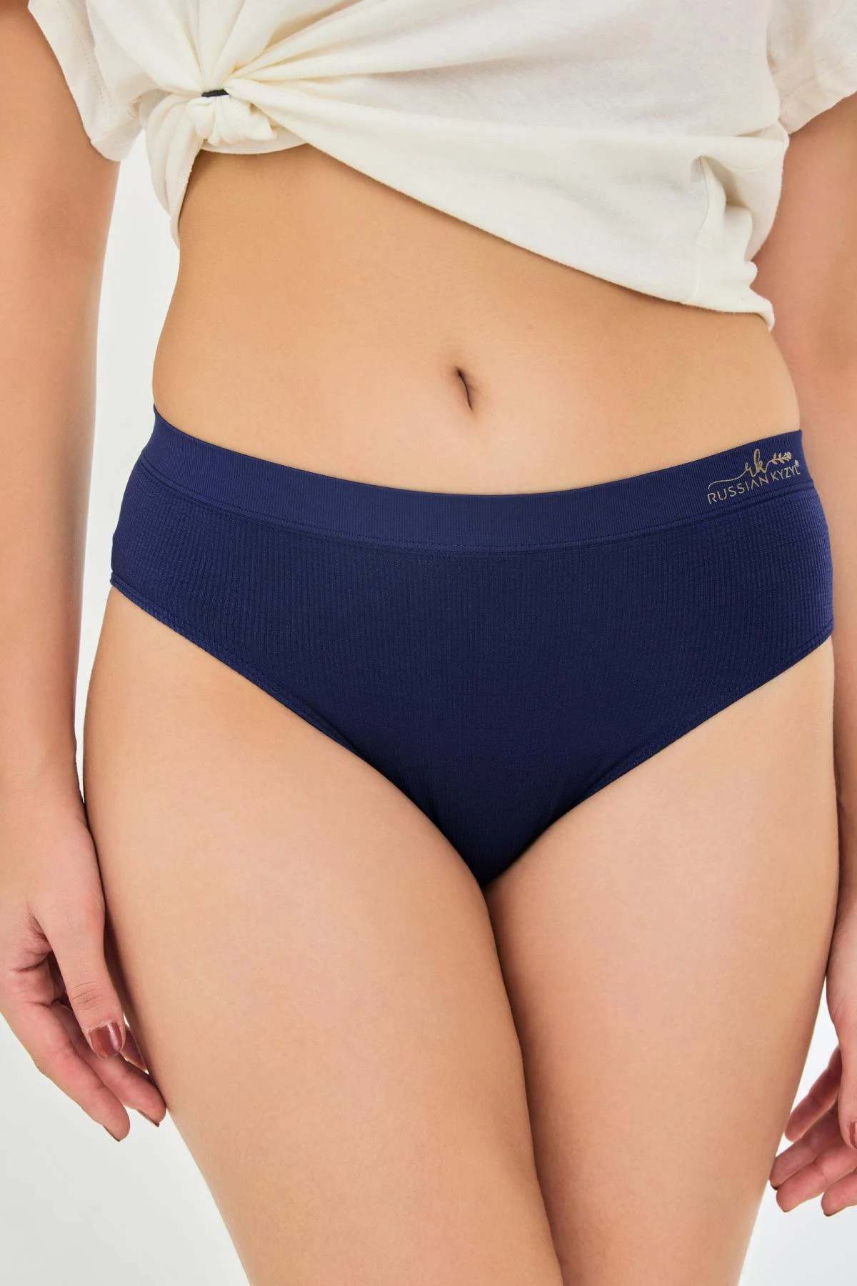 Buy Knitted Seamless Mid-Rise No-Dig Waistband Cloud Soft Ultralight 4-Way Stretch Essential Panties 2 Pack