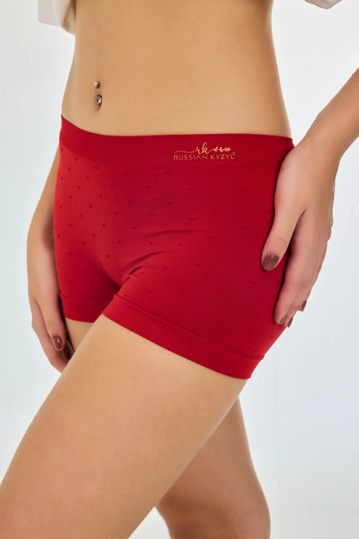 Buy Knitted Seamless Mid Rise No Dig Waistband Ultralight 4 Way Stretch Luxe Boyshorts 2 Pack