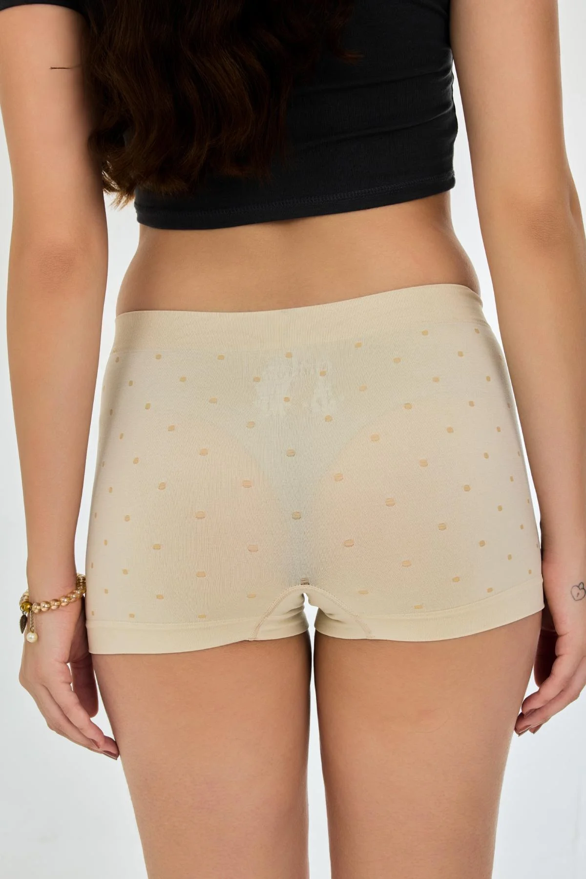 Buy Knitted Seamless Mid Rise No Dig Waistband Ultralight 4 Way Stretch Luxe Boyshorts 2 Pack