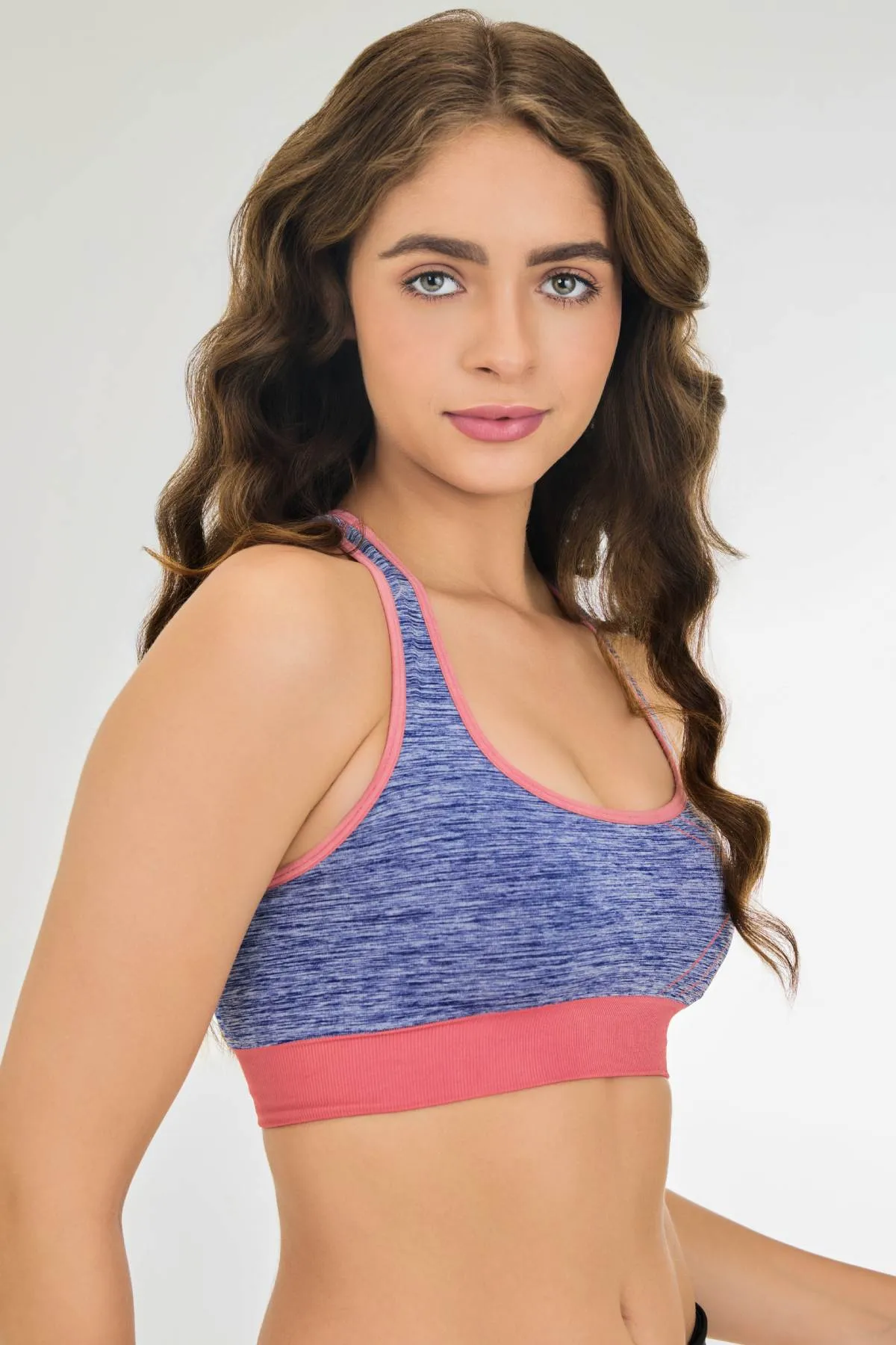 Buy Knitted Seamless Move-Easy Racerback Medium Impact Removable Pad Sports Bra