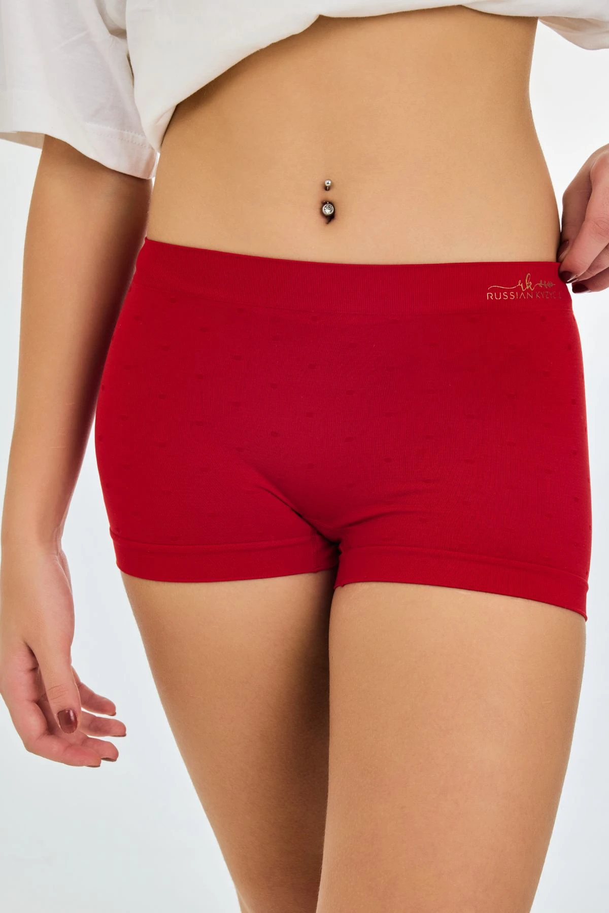 Buy Knitted Seamless Mid Rise No Dig Waistband Ultralight 4 Way Stretch Luxe Boyshorts 2 Pack