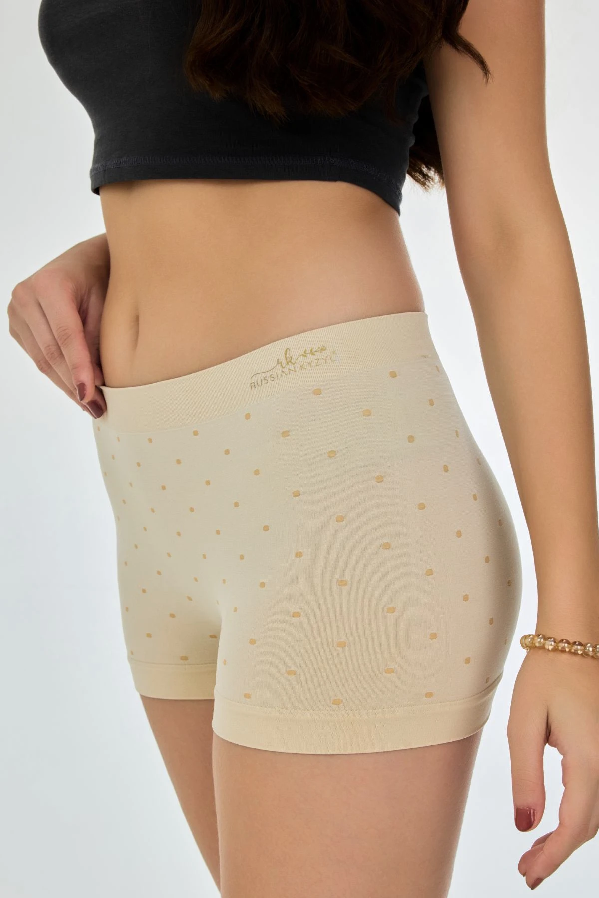 Buy Knitted Seamless Mid Rise No Dig Waistband Ultralight 4 Way Stretch Luxe Boyshorts 2 Pack
